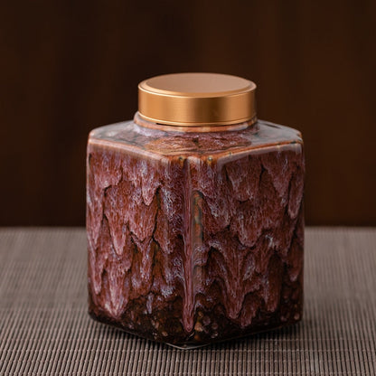 Čaj caddy keramická nádoba utěsněná nádoba vlhkost odolná proti skladovací nádrž čaj čaj organizátor cukrové mísy na potravinářské nádoby dekorativní sklenice
