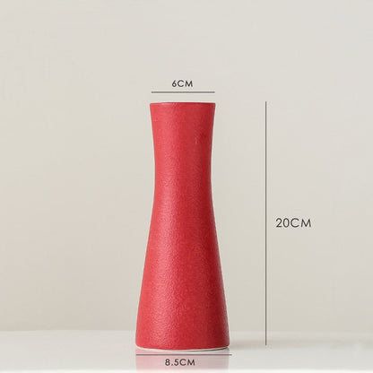 モダンな白いセラミック瓶中国スタイルのシンプルなデザインの陶器と磁器の人工花のための磁器の装飾的な置物