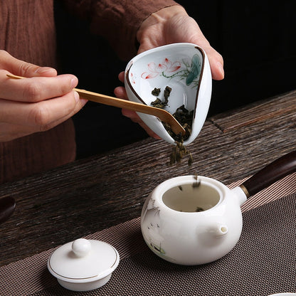 מחזיק תה צבוע בעבודת יד 1 כף קרמיקה אביזרי חילוף עסק