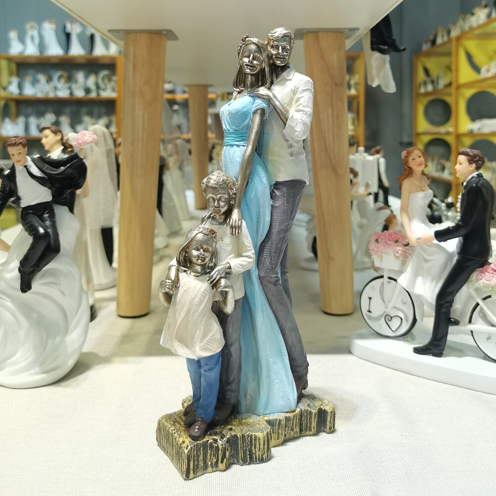 家族の彫像樹脂工芸家の装飾彫刻は、リビングルームのためのFuniture Ormanycentsアクセサリーをフィーチャします