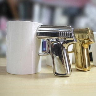 1Pcs Pistol Grip Ceramics Coffee Cups And Mugs Funny Gun Mug Milk Tea Cup Creative Style Ceramic Coffee Mug Drinkware ZL291