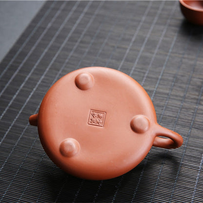 Yixing Raw Ore Purple Sand Shipiao Pot Patrón tradicional Cadera Púrpura Tetera hecha a mano Pot de té Kung Fu 185ml