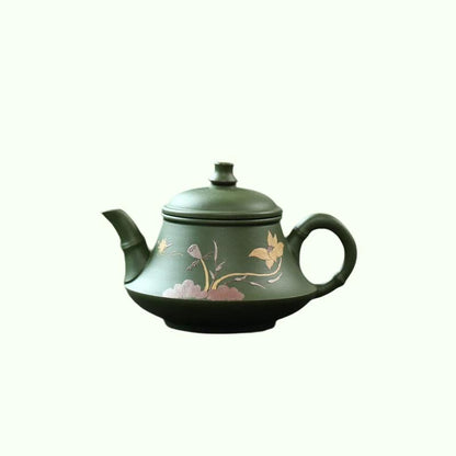 230cc echte handgemaakte groene ketel yixing paarse klei theepot puer thee thee set kung fu zisha teaware