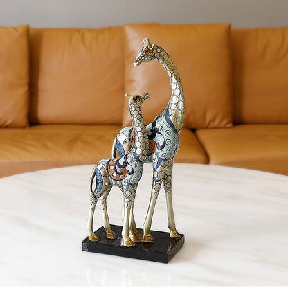 樹脂ラッキーディアエルクの置物像ホームリビングルーム装飾工芸品彫刻クリエイティブギフトモダンデスクトップオーナメント