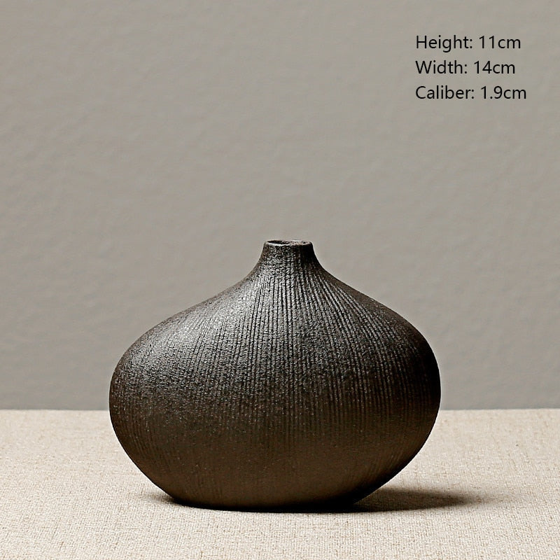 Vaso in ceramica di fiore in gresca in stile europeo Vaso di ceramica in ceramica cinese e giapponese.