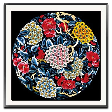 Bordado bricolaje estilo chino loto/crisantemo/pescado/grúa patrones kits impresos puntadas de punto cruzado de aguja de aguja decoración del hogar