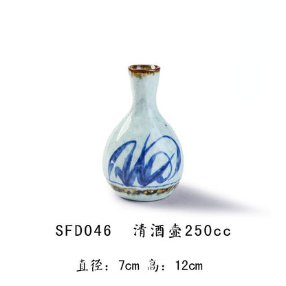 Coppa di sake creativa giapponese e coreana Coppa di liquori Celadon Jug dipinto a mano Set di vino in ceramica set