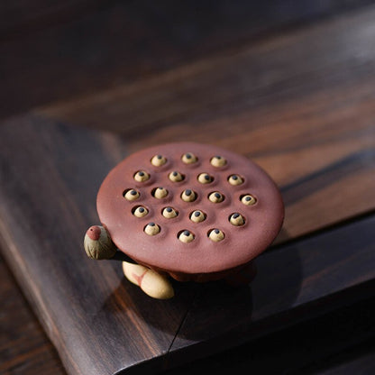 1 -stuk mascotte van Lotus Seat Tea Pet Accessories Purple Clay Home Decoratie Geschenk geluk Huisinrichting Artikelen