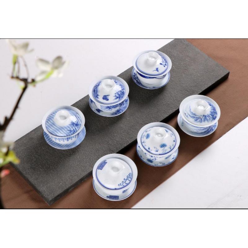 Gaiwan – soupière à thé en céramique de 150ml, ensemble de pots en porcelaine de Style chinois, bouilloire de voyage, tasses à thé peintes à la main, accessoires de service à thé, 1 pièces