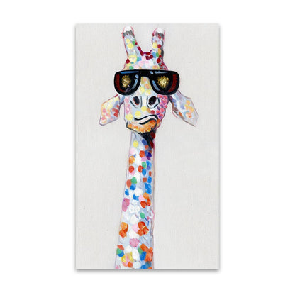 Nástěnné umění plátno Print Color Animal Obrázek žirafa malba rodina pro obývací pokoj domácí výzdoba bez rámu