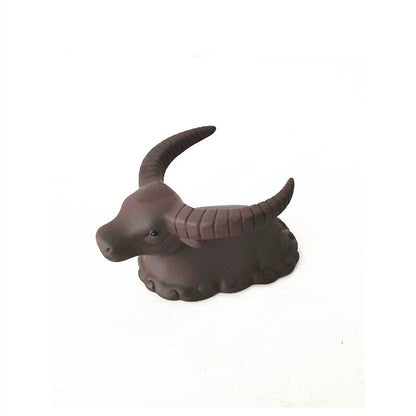 1 stycke Purple Clay Mascot Tea Pet Accessories Handikraft Cattle Home Decoration Business Present
