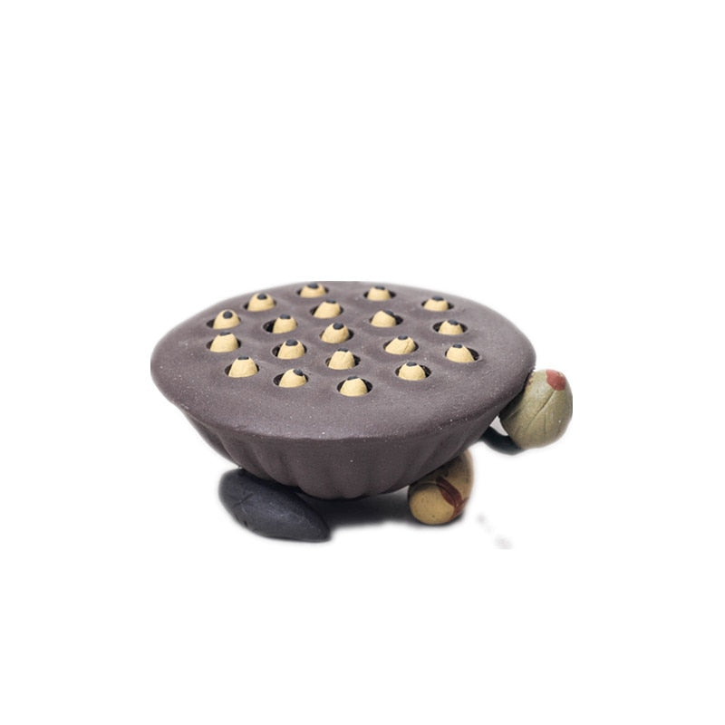 1 -stuk mascotte van Lotus Seat Tea Pet Accessories Purple Clay Home Decoratie Geschenk geluk Huisinrichting Artikelen