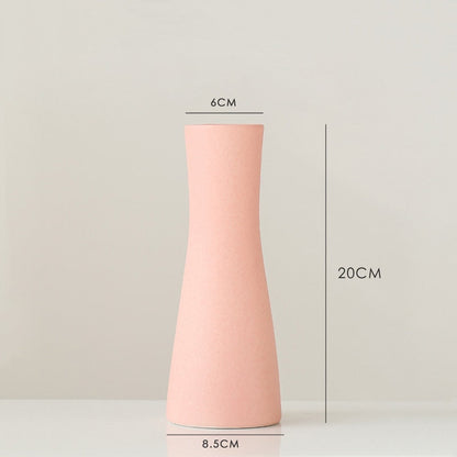 Vas Seramik Putih Moden Gaya Cina Reka Bentuk Tembikar dan Porselin Mudah untuk Bunga Buatan Patung Hiasan