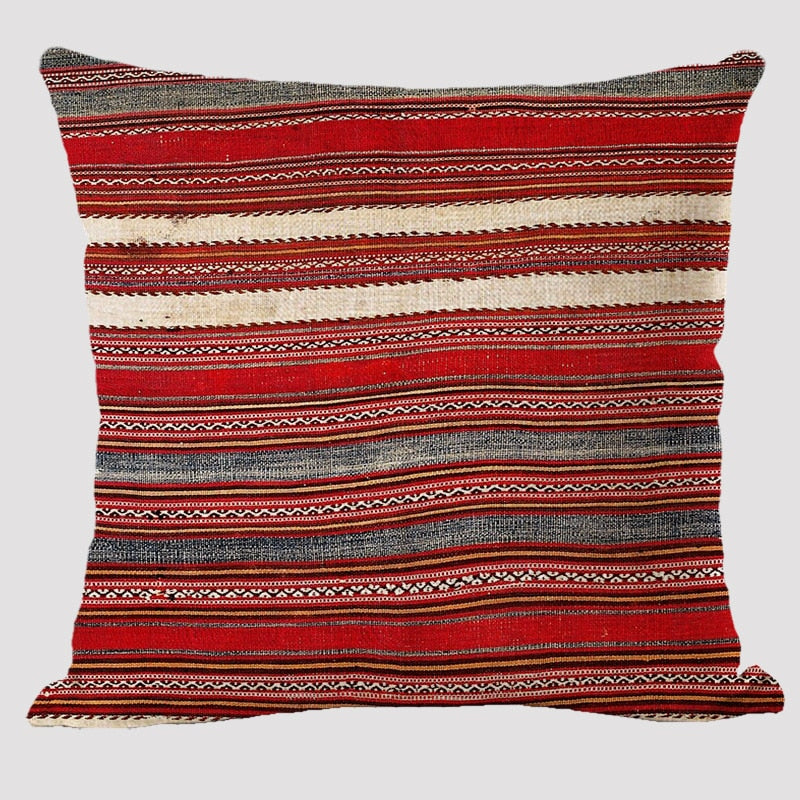 Motivi bohémien cuscini di lino Case multicolore astratto geometria etnica cuscini decorativi cuscini di divano soggiorno cuscino