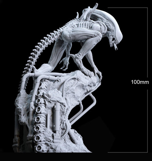 100 mm 10 cm harpiksmodelsæt Alien Figur umalet ingen farve DW-027