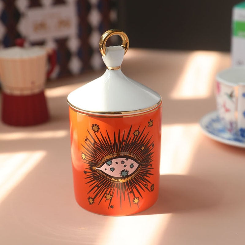 Big Eye Jar Starry Sky Incenso Candela con aromaterapia a mano Candela Jar Candleabra Decorazione per la casa fatta a mano