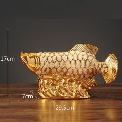 Hiasan perkahwinan kerajinan keramik bilik kreatif hiasan kraftangan emas haiwan patung porselin haiwan