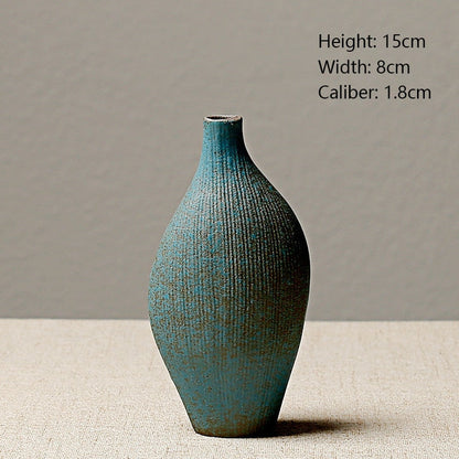 Vaso in ceramica di fiore in gresca in stile europeo Vaso di ceramica in ceramica cinese e giapponese.