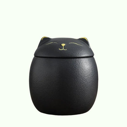 URN pro domácí mazlíčky popel- kočičí tvar pamětní kremace urns-hands-croced černé dekorativní urny pro pohřeb ， kočičí urn ， pes urn