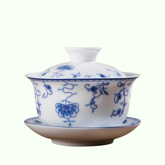 1 pcs 150ml keramik gaiwan tea tureen gaya Cina porselen set travel ketel tangan dicat cangkir teh aksesoris teh