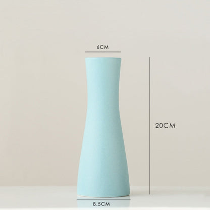 モダンな白いセラミック瓶中国スタイルのシンプルなデザインの陶器と磁器の人工花のための磁器の装飾的な置物
