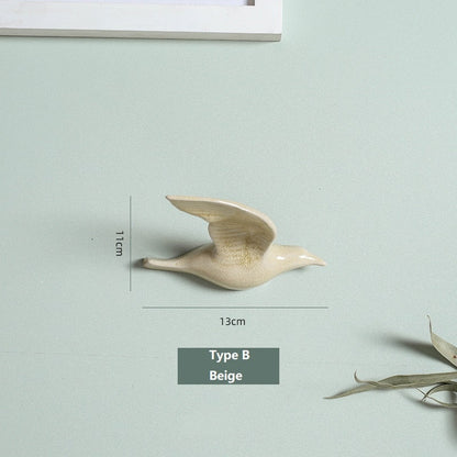 3D keramik burung bentuk dinding gantung dinding dekorasi rumah sederhana