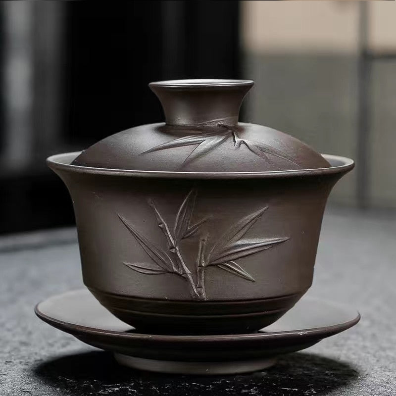 Ceramiczny gaiwan jingdezhen chiński kungfu herbatę trzy talenty miski herbaciane duże spodek do herbaty