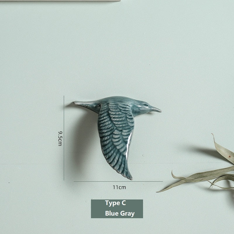 3D Ptaki ceramiczne kształt wiszący ścienne dekoracje proste dekoracje domu