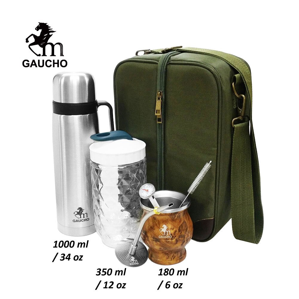 1 Set/Lot Gaucho Yerba Mate Travel Kits удобен для загрузки нержавеющих термос и тыквы Bombill