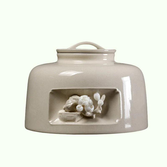 Small Pet Memories Funeral Urn Cremation Urn for Pet Ashes Hand Made in Ceramics