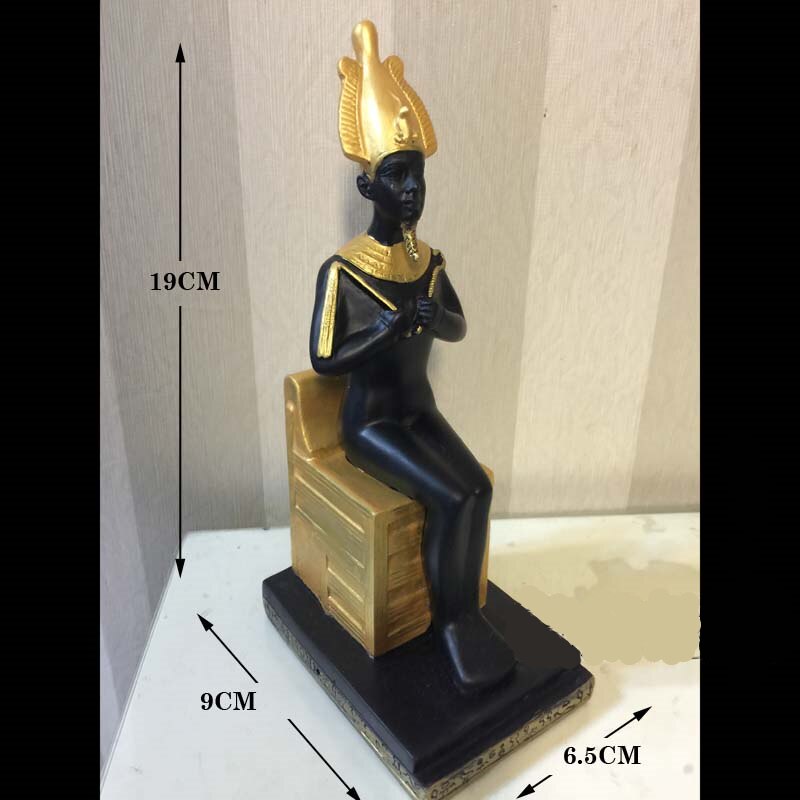Egyptisk Anubis Eye Sun God Totem Statue, Collectible Figurine Statue Figur Sculpture Egypt Hjem Desktop Decoration Dog God God