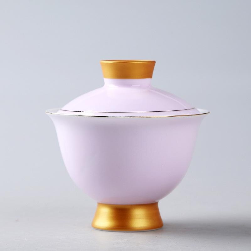 Tradisi Cina Keramik Gaiwan Set Teh Kungfu Cangkir Teh Porselen Teh Bowl Tureen Untuk Perjalanan Peralatan Minuman Ketel 180ml