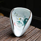 1 Stück handbemalter Teehalter Löffel Keramik Ersatzzubehör Business Hochwertiges Porzellan Geschenkgeschirr 
