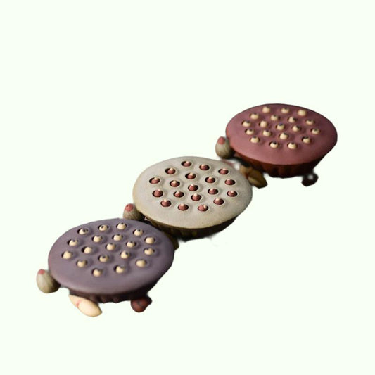 1 peça mascote de lotus assento de chá acessórios para animais de estimação roxa de argila decoração de decoração de sorte artigos de mobiliário doméstico