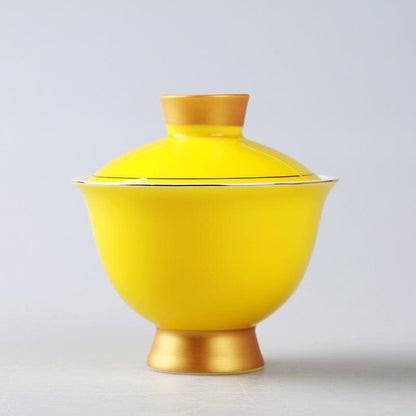 Kiinalaiset perinteet Gaiwan Ceramics Tea Set Kungfu Tea Cups Posliini Tea Bowl Tureen Track Kettle Drinkware -työkalut 180ml