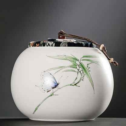 Caddy de té de cerámica china Gran capacidad Tanque de almacenamiento sellado Cajas de té portátiles recipientes de té recipientes