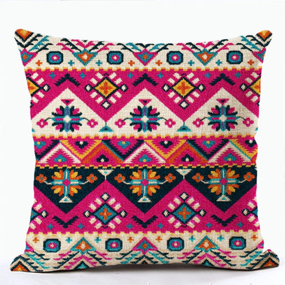 Motivi bohémien cuscini di lino Case multicolore astratto geometria etnica cuscini decorativi cuscini di divano soggiorno cuscino