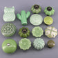 1x série de couleur verte boutons en céramique commode tiroir armoire poignée/CuteKitchen placard bouton matériel de meubles 