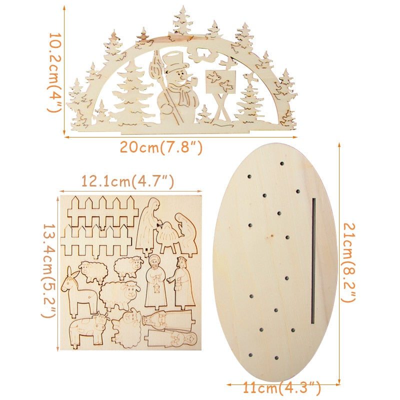 Joulupuinen DIY Wood Desktop -koristeet Joulukoriste koti Natal Krest Navidad 2021 Wood Craft for Xmas New Year