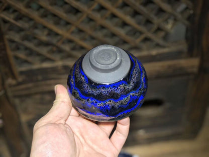 Jianzhan Chinese liedstijl jian oven theekom glorieuze verandering tenmoku glaze cup porselein door Great Potter Bingkun Cai Giftbox