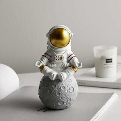 Hars Materiaal Astronauten Ornamenten Universele mobiele telefoon Standhouder Kerstcadeau Toys Home Office Desk Decor Birthday Gifts