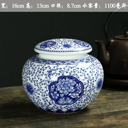 Grande tè in ceramica caddy baratto sigillato tè scatola tè serbato