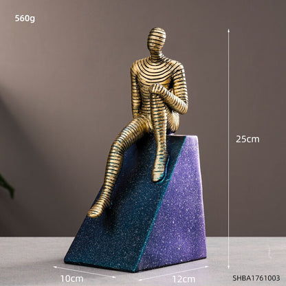 Resumo de escultura de personagens Resina Modelo de estátua Modelo