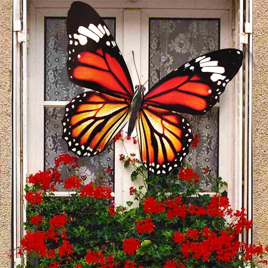 Duże 3D Butterfly Decor Decor Giant Butterflies Walka naklejka do domu okno Widdowe Dekoracja na zewnątrz ozdób ogrodowych na świeżym powietrzu