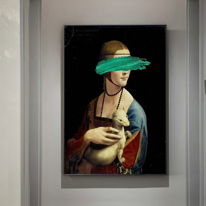 الكلاسيكية الأوروبية النفط امرأة قماش متعة الشفاه القلم لوحات جدار مجردة المشهد جدار الفن يطبع الملصقات صور ديكور المنزل