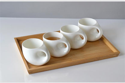 Regalo per novità, 240 ml, design per le gocce d'acqua, tazza di caffè Nespresso Creative Bone Cina, tazza di birra in ceramica