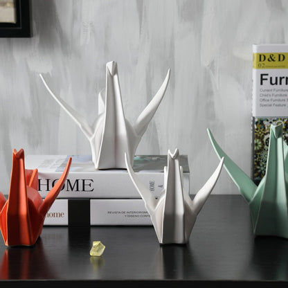 Estátua criativa de pássaro moderno abstrato de cerâmica de origami escultura de animais decoração de sala de estar decoração de desktop decoração de casa estatueta