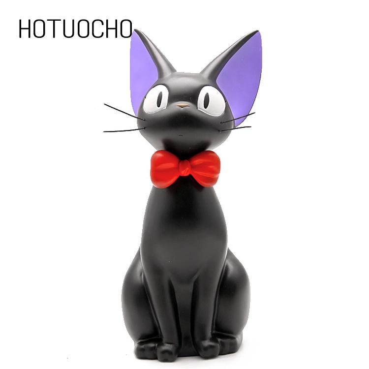 Hotuocho الأسود القط صندوق التوفير تماثيل صغيرة على شكل حيوانات حصالة الحيوان حصالة نقود معدنية ديكور المنزل النمط الحديث حصالة على شكل حيوان التماثيل الاطفال هدية