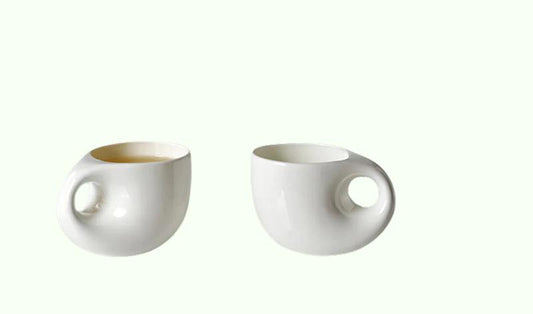 Nyhetsgåva, 240 ml, Water Drop Designe, Bone China Creative Nespresso Coffee Cup, Ceramic Beer Mug