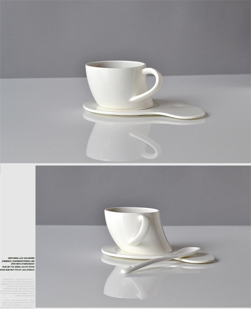 150ML, Plain white quality bone china tea cup and saucer set,  white porcelain cup, wake up coffee mug, mug for sublimation